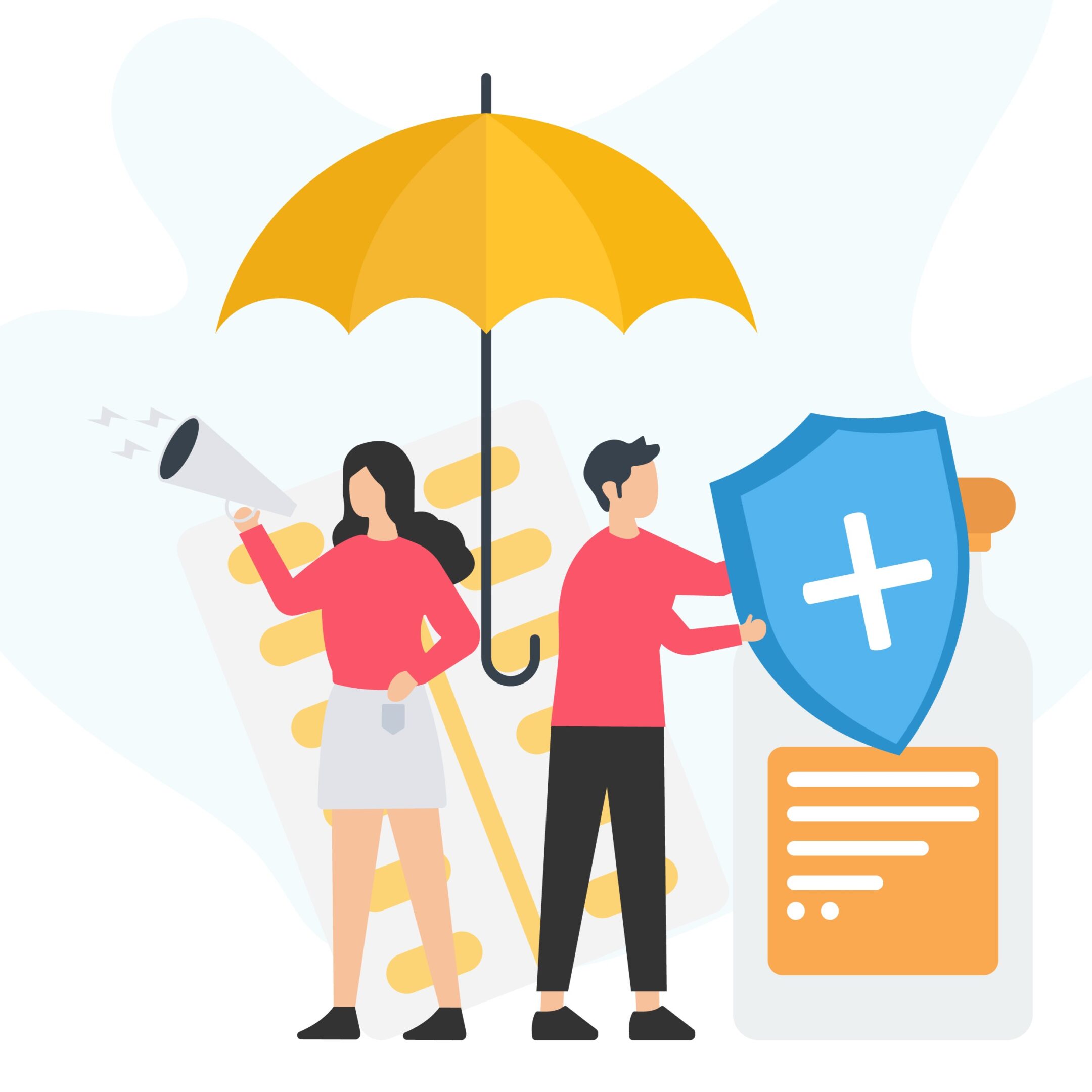 Insurance protection concept illustration