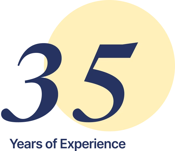 Anniversary badge: 35 years experience